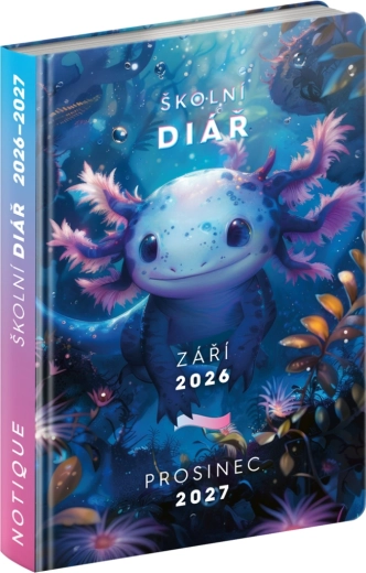Agenda scolaire Axolotl septembre 2026 – décembre 2027, 9,8 × 14,5 cm