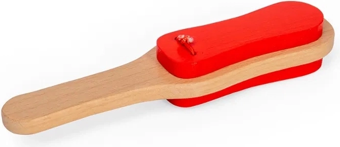 Bigjigs Toys castagnettes en bois avec poignée