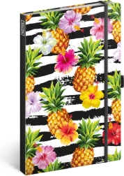 Carnet ligné A5 avec motif d’ananas