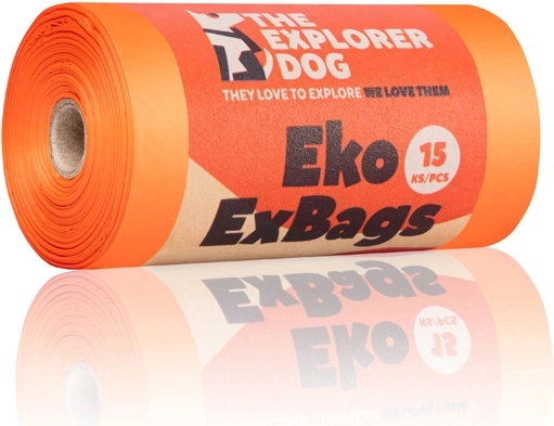 Explorer Dog eco zakjes voor hondenpoep – 15 stuks per rol