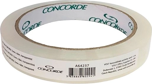 CONCORDE Adhesive Tape 15 mm × 66 m, transparent