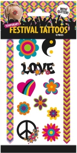 CCG glitter festival tijdelijke tatoeages – set van 12 stuks