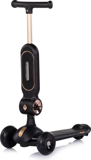 Chipolino Bloomi 2-in-1 Scooter with Ride-on, Black