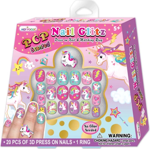Kinderset nagels Unicorn – stickers en ring