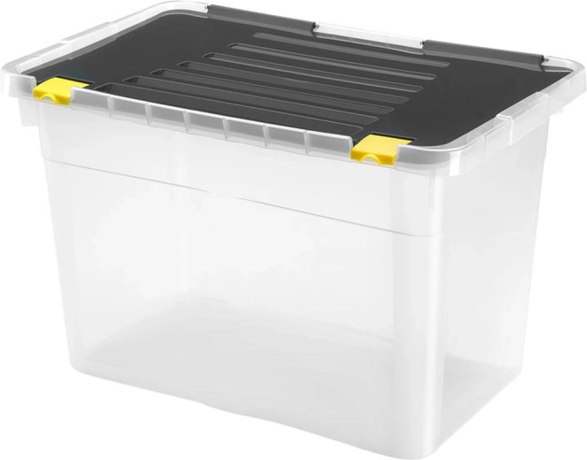Boîte de rangement en plastique avec couvercle HEIDRUN 54 l