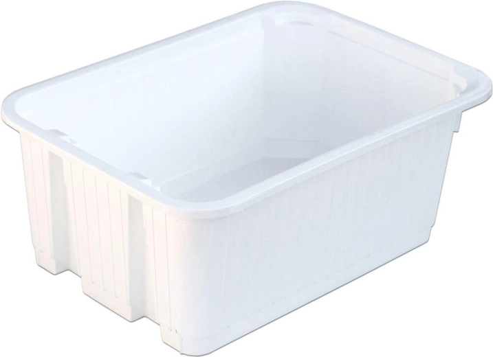 Stackable plastic basket 30 × 21 × 12 cm – color mix