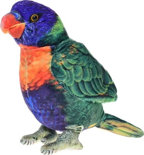 Plüschpapagei Loris 23 cm – stehende Dekoration und Spielzeug für Kinder