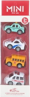 Set van metalen autootjes 4 stuks
