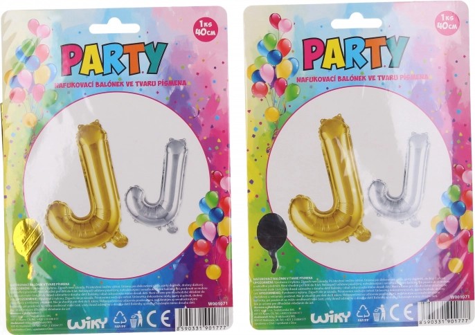 Inflatable balloon letter J 40 cm