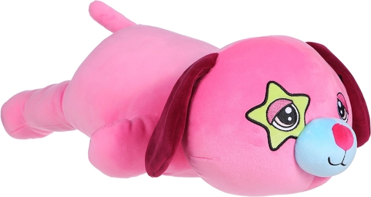 Pluchen hondje Perzikje 50 cm – liggend