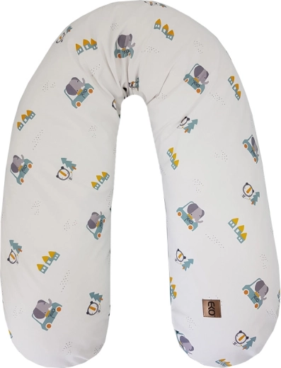 EKO nursing and pregnancy pillow velvet Cars 180 cm