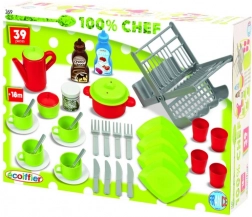 Grand ensemble d’accessoires de table pour enfants, 39 pièces