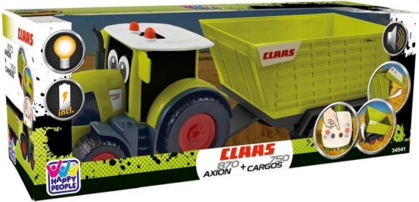 Tracteur Claas avec remorque