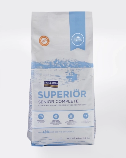 Kibble for small senior dogs with salmon and potatoes 6 kg