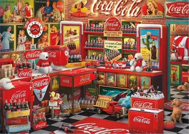 Puzzle SCHMIDT Coca-Cola – boutique nostalgique, 1000 pièces