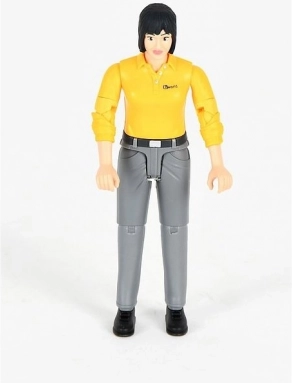 Bruder Bworld vrouwenfiguur – geel shirt, grijze broek