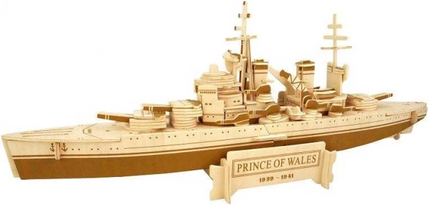 Wooden 3D Puzzle Battleship Prince of Wales