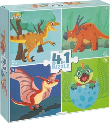 Puzzel dinosaurussen 4-in-1 TOY UNIVERSE