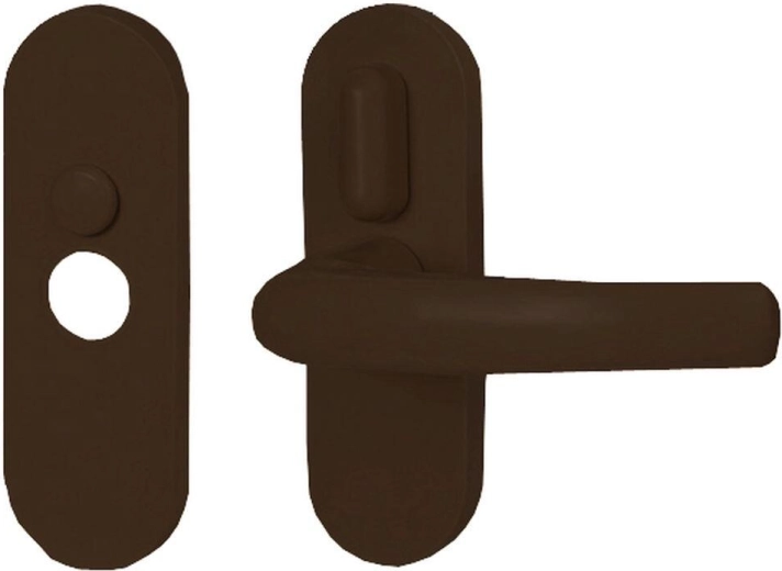 Interieur deurklink Klasik met hendel – bruin, kunststof