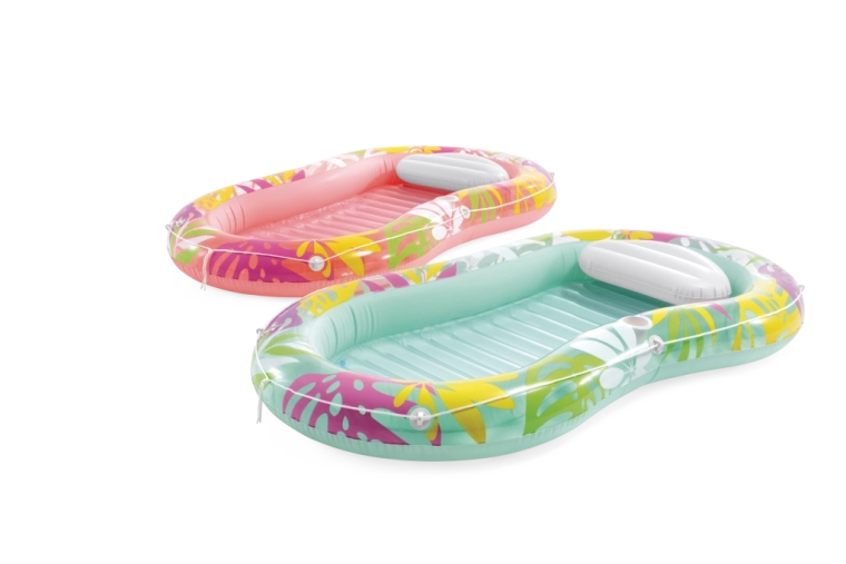 Inflatable Lounger with Pillow Tropical Oasis