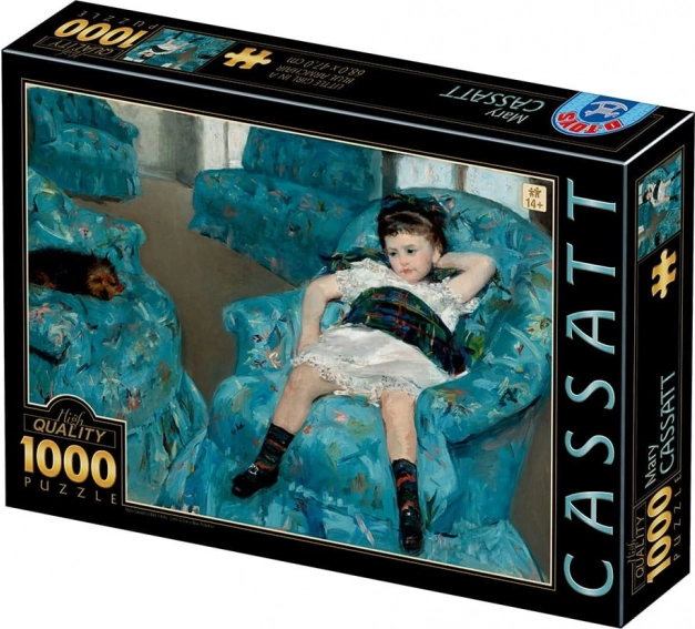 Puzzle Little Girl in a Blue Armchair 1000 Pieces D-Toys