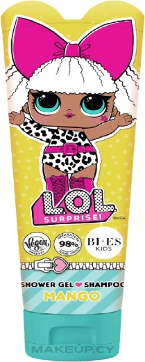 Gel douche et shampooing 2-en-1 parfum mangue LOL Surprise 240 ml