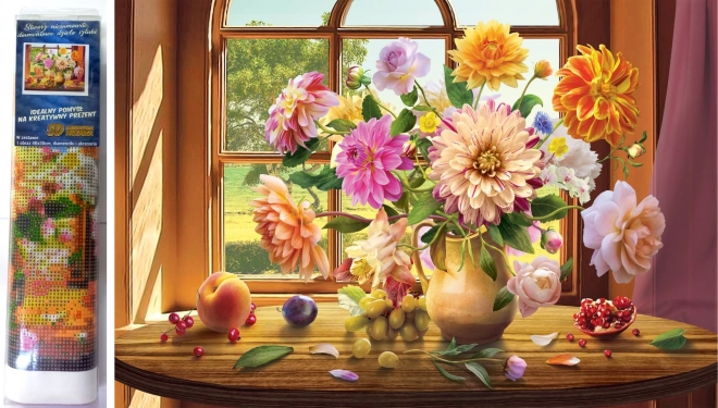 Norimpex diamant schilderen Zomerse boeket 30x40 cm