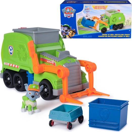 PAW Patrol Crush ’N’ Roll Recycling Truck with Rocky Figure eco