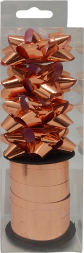 Set of pink gift bows with ribbon 10 m (4 pcs) SPARKYS