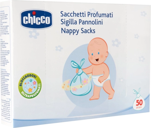 Chicco sachets parfumés pour l’élimination des couches, 50 pcs