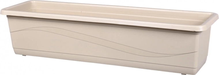 Plastic Planter Box Lobelia Modern 50 cm Light Brown