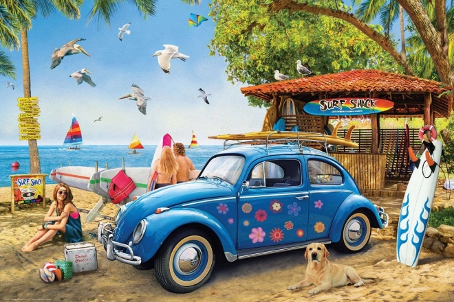 Puzzle Eurographics VW Beetle and Surfers 1000 pieces