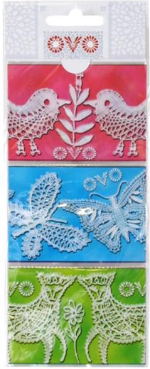 Manchons thermorétractables pour œufs de Pâques Dentelle, 9 pcs