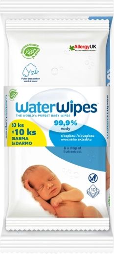 WaterWipes lingettes humides 100 % biodégradables 70 pcs