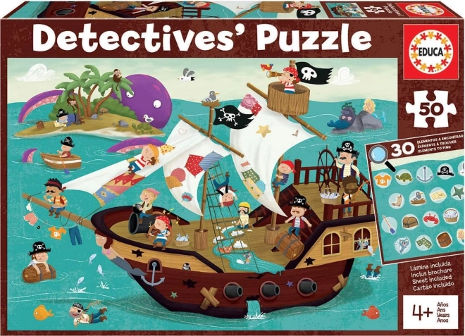 Educa detective puzzle Pirate Ship 50 pieces