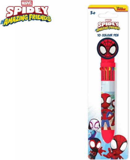 Mehrfarbiger Kugelschreiber mit 3D-Topper Spidey – 10 Farben