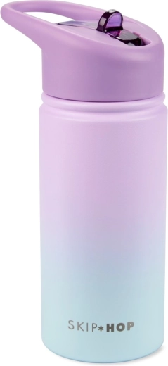 Skip Hop stainless steel bottle with straw Wander ombré purple 450 ml