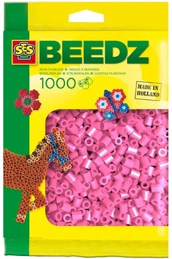 SES Creative iron-on beads, pink, 1000 pcs