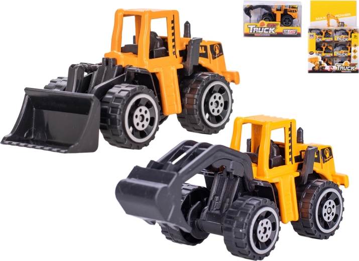 Véhicule de chantier en métal 7 cm à roue libre