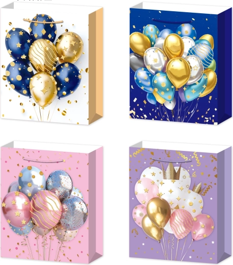 Gift Bag M with Balloons 26 × 32 × 10 cm