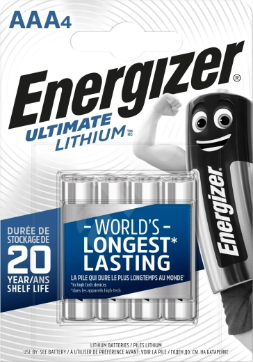 Lithiumbatterien AAA ENERGIZER Ultimate Lithium 1,5 V – 4 Stk.