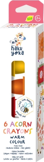 Acorn Crayons – Warm Colors, 6 pcs
