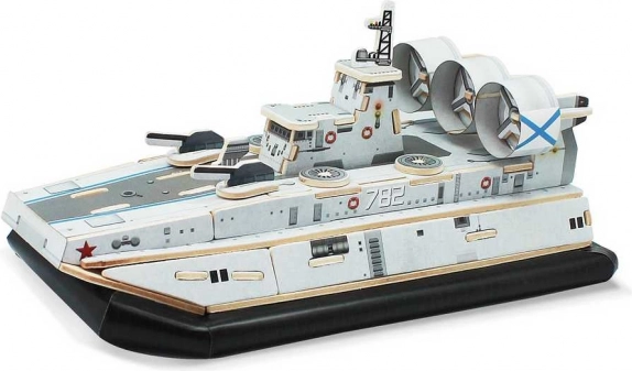 3D puzzel hovercraft Zubr gekleurd