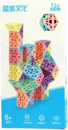 Jeu de construction en boîte, 72 pièces pastel