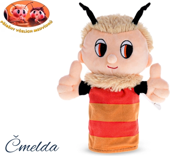Pluchen handpop Čmelda – Verhalen van de honingberen, 24 cm