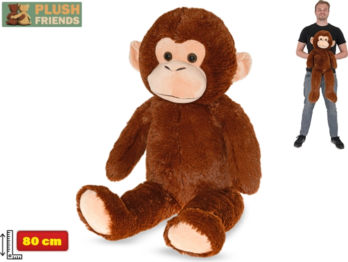 Plush Monkey 80 cm Dark Brown