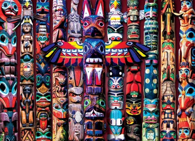 Puzzle EUROGRAPHICS Native American Totems 1000 pieces