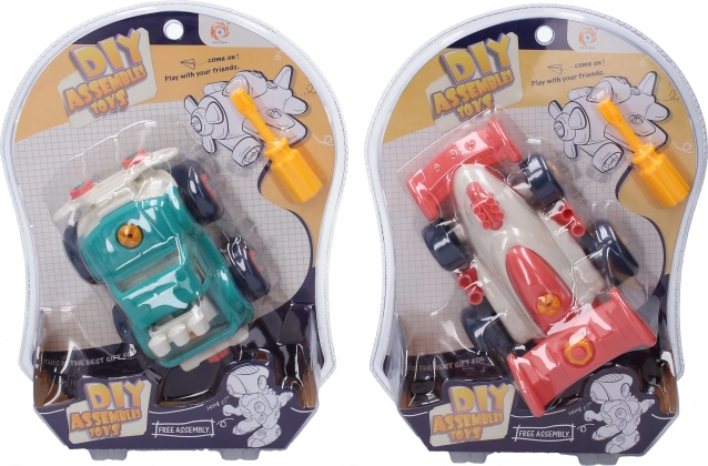 Screw-together vehicle 15 cm with screwdriver