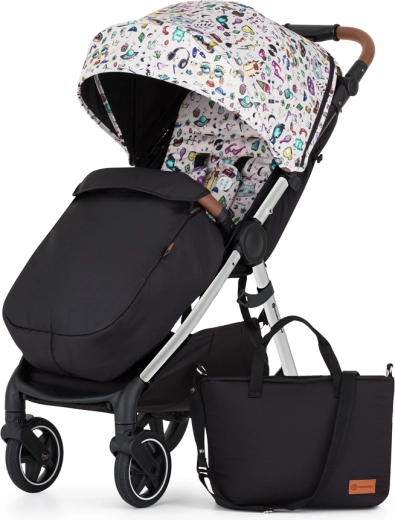 Petite&Mars Royal 3 Silver Limited 100 Tattoo – sports stroller with canopy and insert