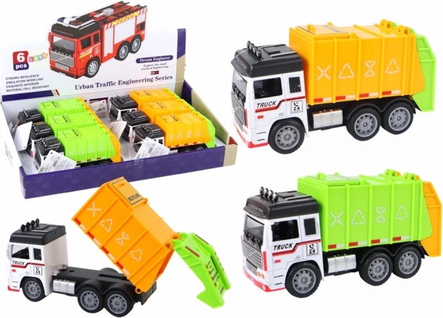 Vuilniswagen met aanhanger